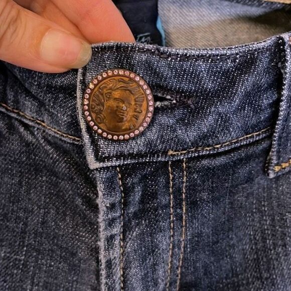 Immortality By Diana Tabeshi Women’s Bootcut Jeans Denim Low Rise Pocket Medium - Picture 13 of 14